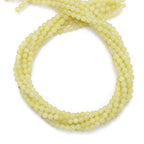 BEADIA Natural Lemon Jade Stone Round Loose Semi Gemstone Beads for Jewelry Making 4MM 38cm/Strand - color: Lemon Jade, size: 4mm