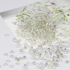 Bala&Fillic Clear Silver Lined Color 4mm Seed Beads About 1200pcs/100Grams in Bag, 6/0 Glass Craft Beads for Making Bracelet and Necklace (Clear Silver Lined) - color: Clear Silver Lined -4mm