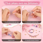 Uniartfy Charm Bracelet Making Kit, 305 Pieces Jewelry Making Kit Supplies for Girls 8-12, Birthday Gifts, DIY Arts Crafts for Teens Women Kids Ages 5 6 7 8 9 10 11 12 Years Old with Organizer Box - color: Gold