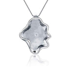 Sterling Silver Seashell Bail Pin Pendant Fitting for Pearl Jewelry, Design Pendant Mount for Women DIY Jewelry Making