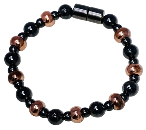 Copper and Magnetic Hematite Bracelet - size: 7.5 Inches