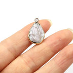 10PCS Natural Pearl Pendants Irregular Multiple Shapes Cultured Freshwater Baroque Pearl Charms for Jewelry Making Gift - color: 16x25mm
