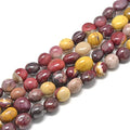 30-45Pcs/Strand Natural Mookaite Beads 15.7" Irregular Nuggets Stone Beads 8-15mm Gemstones Loose Spacer Bead for DIY Bracelet Necklace Jewelry Making Crafting - color: Mookaite