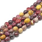 30-45Pcs/Strand Natural Mookaite Beads 15.7" Irregular Nuggets Stone Beads 8-15mm Gemstones Loose Spacer Bead for DIY Bracelet Necklace Jewelry Making Crafting - color: Mookaite