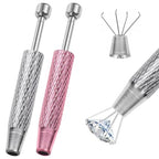 Piercing Ball Grabber Tool, 4-Claw Stainless Steel Jeweler Pick Up Tools,Septum Ball Screw Holder Tool for Piercing Changing/Removal,Earring Pearl Grabber for Jewelry/Electronic Component - color: 1pc Pink, 1pc Silver