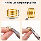 DIYDEC Jump Rings for Jewelry Making 2143pcs Open Jump Rings and Lobster Clasps Necklace Bracelet Jewelry Repair Kit with Pliers Tweezers Jump Ring Opener