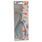 The Beadsmith Simply Modern Flat Nose Pliers, 4.5 inches (114mm) with polished steel head, PVC grip handles and double-leaf springs, tool for jewelry making - size: Flat Nose