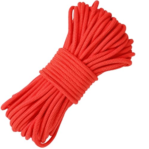 1/8 inch Non-Slip Elastic Band -3mm 15 Yards Soft Elastic Cord Stretch String Braided Thread for Sports Gear, DIY Crafts, Hair Bands, Shoelaces,Apparel Making & Camping Tie Down (Red) - color: Red