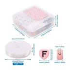 Cheriswelry 1400Pcs 6.5-7.5mm Heart with Letter Acrylic Beads with 1Roll 1mm Elastic Crystal Thread Colorful Heart Alphabet Beads for DIY Valentine Friendship Bracelet Jewelry Making - color: Mixed Color-Heart with Letter