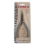 The Beadsmith Chain Nose Pliers – Zebra Print Line – 5 inches (127mm) – Comfortable Handle with Double Leaf Springs – Jewelry Making Tool for Creating Bracelets, Earrings and Necklaces - size: chain nose - 5"