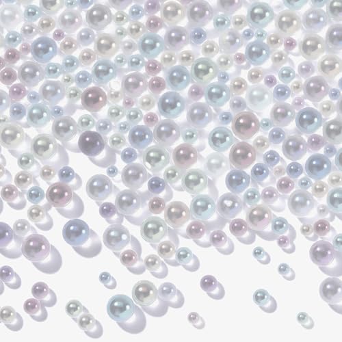 100g Glass Tiny Bubble Beads, 0.4-3 mm No Hole Colorful Droplets Beads, Mini Round Small Glass Balls for Nail Decoration, Resin Filler, DIY Crafts