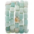 Natural Large Amazonite Cube Stone Beads 8x11mm 38cm/str Loose Semi Gemstone Stone Square Beads for Making Bracelets Necklace - color: Amazonite
