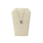 MOOCA 6 Pcs Set Beige Linen Mini Earring Stand Necklace Chain and Pendant Display Stand, Jewelry Display Holder Stand, Jewelry Showcase, 3 1/4 in Height - color: Beige Linen