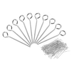 PATIKIL 200Pcs 304 Stainless Steel Jewelry Eye Pins 16mm 22 Gauge Silver Open Eye Pins for Jewelry Making DIY Craft Necklaces Bracelets Earrings - color: Silver, size: 16mm
