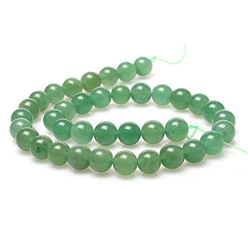 MJDCB Natural Stone Beads Green Aventurine Round Loose Beads for Jewelry Making DIY Bracelet Necklace (10mm) - color: Aventurine, size: 10mm