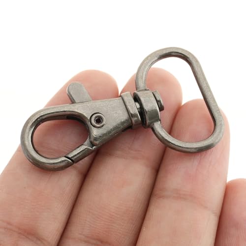 CRAFTMEMORE 3/4 Inch Trigger Snap Hooks Classic Swivel Lobster Claw Clasps Purse Lanyard Clip 20 Pack CSPS (Gunmetal) - color: Gunmetal
