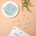 35pcs 10mm Natural Stone Beads Aquamarine Beads Energy Crystal Healing Power Gemstone for Jewelry Making, DIY Bracelet Necklace - color: Aquamarine, size: 10mm