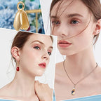 Beebeecraft 40Pcs 4 Style Pinch Bails for Pendants 18K Gold & Sterling Silver Plated Snap on Bails Dangle Charms Clasps Pendant Connector with Hole for Jewelry Making - color: Golden & Silver