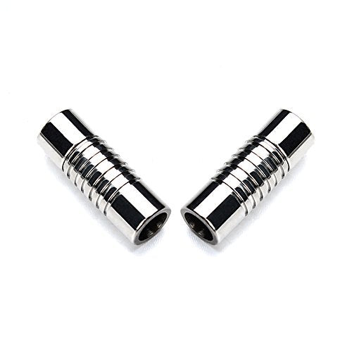 Inner Hole Size 2mm Magnetic Clasp Magnetic Closure Cylinder Shell for Leather Cord 5 Sets - size: Inner Hole Size:2mm