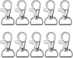 Swivel Snap Hook, 35 PCS Silver Lanyard Clips, Metal Lobster Claw Clasps Keychain Hook with 3/4 INCH D Ring for Macrame Keychain Swivel Clips for Making Key Fobs - color: Silver