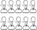 Swivel Snap Hook, 35 PCS Silver Lanyard Clips, Metal Lobster Claw Clasps Keychain Hook with 3/4 INCH D Ring for Macrame Keychain Swivel Clips for Making Key Fobs - color: Silver