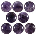moonsix 10PCS Round Amethyst Cabochons Flatback CAB Gemstone Beads Crystal Flat Stone for DIY Craft Jewelry Making, 22mm - color: purple, size: 22mm