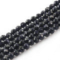 4mm 90pcs Natural Blue Sandstone Stone Beads, Songxi Small Faceted Round Loose Gemstone for Jewelry Making, DIY Art and Craft, Bracelet Necklace (1 Strand) - color: Blue Sandstone, size: 3.7-4.2mm
