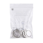 FASHEWELRY 10 Sets Tibetan Style Alloy Oval Bezel Pendant Trays with Transparent Glass Cabochons Hollow Blank Base Connector for DIY Photo Pendant Making - color: 13x18mm-10 Sets