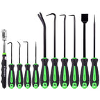 FTIHTRY 11-Piece Pick Set and Hook Set with Scraper and Magnetic Telescoping Tool, Pick Set for Automotive Electronics Maintenance Hoses Gasket - style: 11-Piece