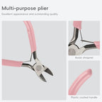 4PCS Band Leather Punching Pliers 2.0mm Belt Punch Tool for Belt with Ruler & Wire Cutters, Punching Tool Lace Punch Hand Wrist Strap Leather Punching Tool for DIY Craft Shoes Fabric - style: Full Kits