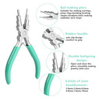2 pcs Jewelry Pliers Set, Include: 6-Inch 6-Step Bail Making & Nylon Jaw Pliers for Wire Wrapping - style: green