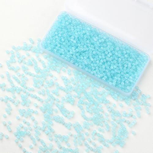 1000Pcs 4mm Light Blue Glass Beads for Bracelets, Round Crystal Beads for Bracelet Jewelry Making Kits Earring Necklaces and DIY Crafts(Light Blue) - color: Light Blue, size: 4mm 1000pcs