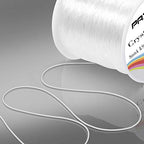 Paxcoo 0.8mm Elastic String, Stretchy Bracelet String Crystal String Bead Cord for Bracelet, Beading and Jewelry Making (120 m) - style: 1 Pack Crystal Clear