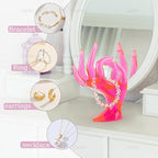 AUEAR, 1 Pack Hand Form Jewelry Display Holder OK Shape Stand Support for Bracelet Ring Watch Key Home Organization Pink