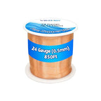 24 Gauge Solid Soft Copper Wire (850Ft, 16OZ) for Electroculture Gardening Plants, Bare Pure Copper Wire Jewelry Making Craft - size: 24GA
