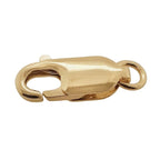 10.1MM 14K Solid Yellow Gold Oval Lobster Clasp with Ring 12.4MM Overall Length Made in Italy by CRAFT WIRE - size: 10.1MM
