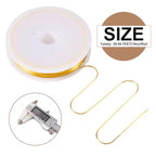 Cheriswelry 22 Gauge 0.6mm Gold Copper Craft Wire Tarnish Resistant Copper Wire Bendable Metal Wire for DIY Wrapping Beading Sculpting Jewelry Making Supplies, 59.06 Feet - size: 22 Gauge(0.6mm)