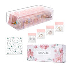 Jewelry Organizer and Storage Box with 24 EVA Anti Tarnish Bags, Travel Acrylic Case for Earrings, Necklaces & Rings, Elegant Gift for Women & Girls (S&Organizer(Clear)) - size: S&organizer(clear)