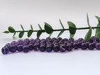 Glass Beads 6mm 140pcs Round Smooth Loose Beads for Bracelet Necklace Jewelry Making Craft DIY（6mm, 50606 Purple） - color: Purple, size: 6mm