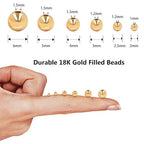 50pcs 14K Gold Beads,Seamless Gold Round Beads,Brass Loose Beads,Spacer Beads That Do Not Fade Easily,Gold Beads for Bracelet Necklace Making (8MM) - size: 8MM