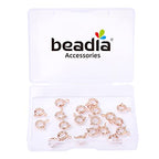 BEADIA Rose Gold Plated Spring Clasps Non Tarnish 7mm 20pcs for Jewelry Making Findings - color: Spring Clasps Rose Gold, size: 7mm