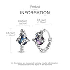 LAZA 925 Sterling Silver Hoop Earrings for Women, Sterling Silver Butterfly Hoops Colorful Flowers Hoop Huggie Earrings Hypoallergenic Jewelry Gifts for Women - color: Snakelike Earring