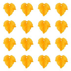 Crafans 100Pcs Orange Acrylic Leaf Charms Maple Leaves Pendants Beads Plant Petal Leaf Beads Spring Charms for Fall Autumn Crafts DIY Jewelry Making Supplies - color: Orange
