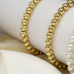 350 Pcs Mix 18K Gold Filled Spacer Beads,2mm 3mm 4mm 5mm that Do Not Fade Easily Smooth Round Beads Seamless Ball Beads, Gold Beads for DIY Necklace Bracelet Jewelry Making - size: Mix-2/3/4/5mm