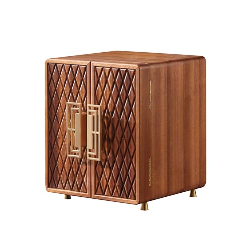 5-Layer Large Organizer Jewelry Box for Women Wood Jewelry Organizer for Ring Necklace Earring Bracelet Gift for Girls - color: Walnut Wood A
