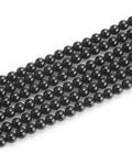 8mm Glass Beads 46PCS Glass Beads for Jewelry Making Charm Round Loose Bead for Bracelet Making Kit (Black Agent) - color: Black Agent