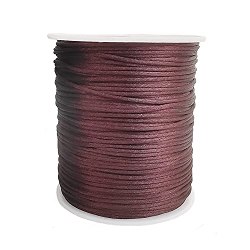 1.5mm Nylon Satin Cord Thread Beading String for Macrame Bracelets Chinese Knotting,Necklaces,Jewelry Making 109 Yards (Brown) - color: Brown, size: 1.5mm