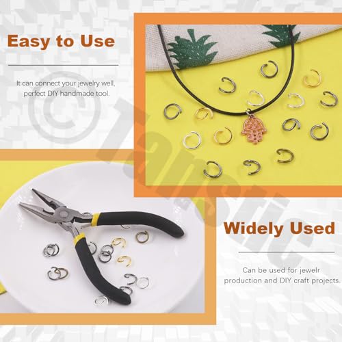 Tanstic 1403Pcs Silver Open Jump Rings Kit - 4mm, 5mm, 6mm, 7mm, 8mm, 10mm With Opener, Pliers and Tweezer for Jewelry Making - color: Silver Jump Rings