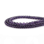 4mm Natural Amethyst Stone Round Loose Stone Beads for Jewelry Making DIY Crafts Design 1 Strand 15" APPR.98-100pcs - color: Amethyst, size: 4mm