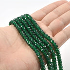Perlin Agate & Jasper Gemstone Strand Beads 4 mm Rondelle 110 Pieces Jewellery Beads Semi-Precious Stone for Jewellery Necklace Bracelet Earrings (Dark Green Agate) - color: dark green agate
